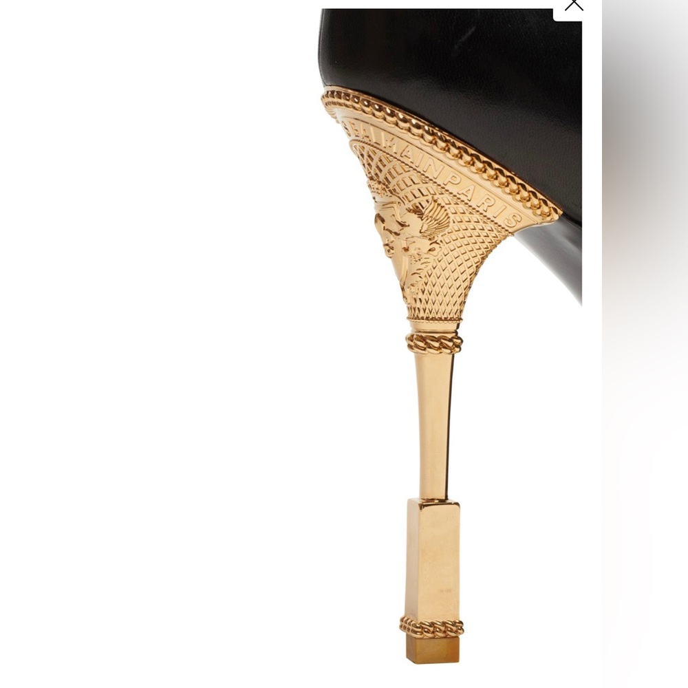 BALMAIN 37 NIB Moneta leather thigh-high boots $3596 biker